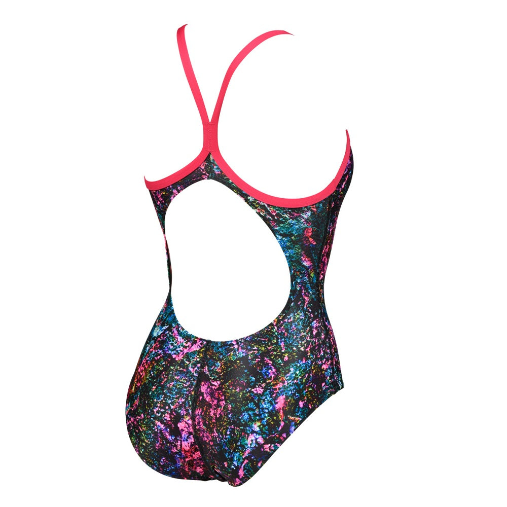Arena Mountains Texture Light Drop Swimsuit For Women, Rose