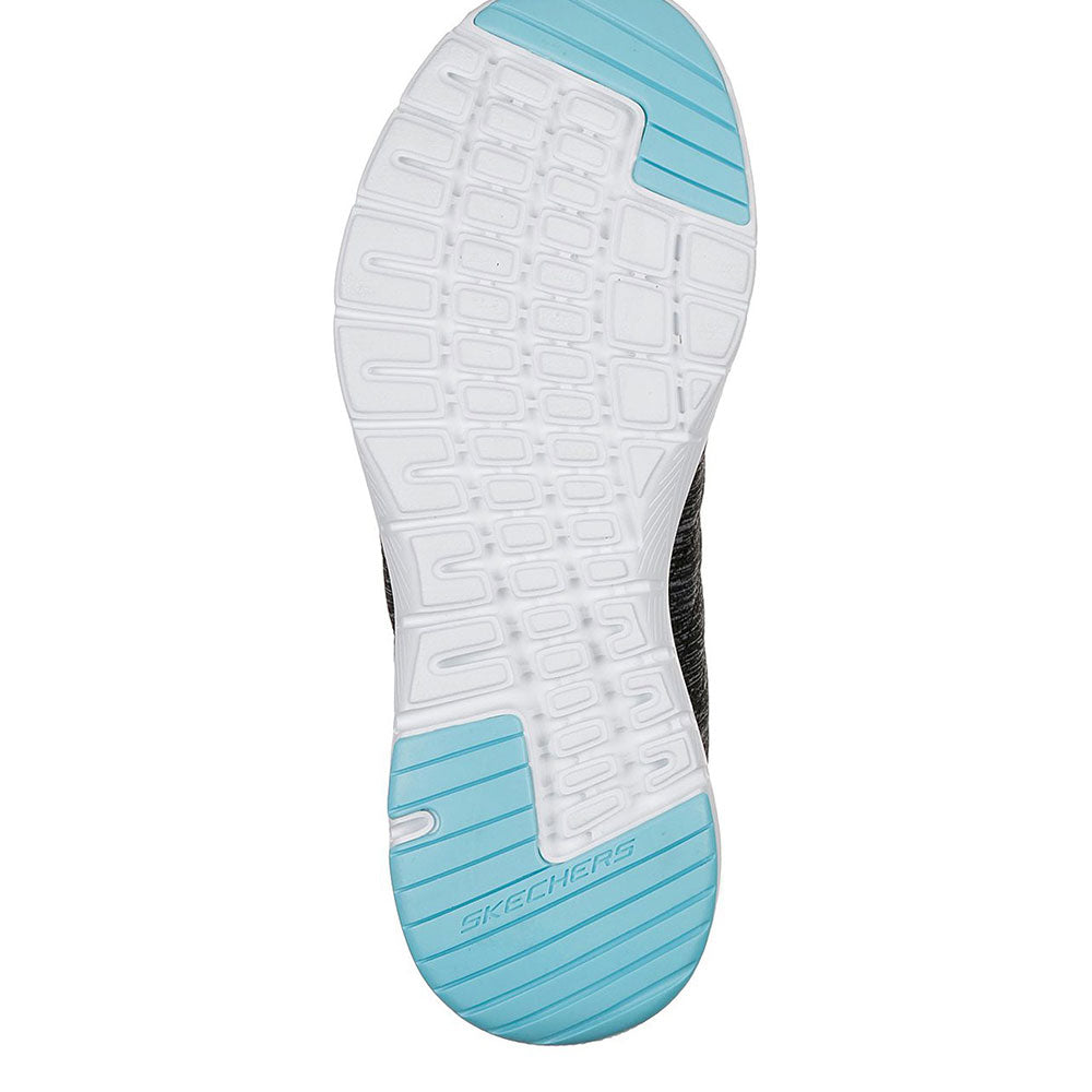 Skechers Flex Appeal 3.0 Lifestyle Shoes For Women, Black & Turquoise