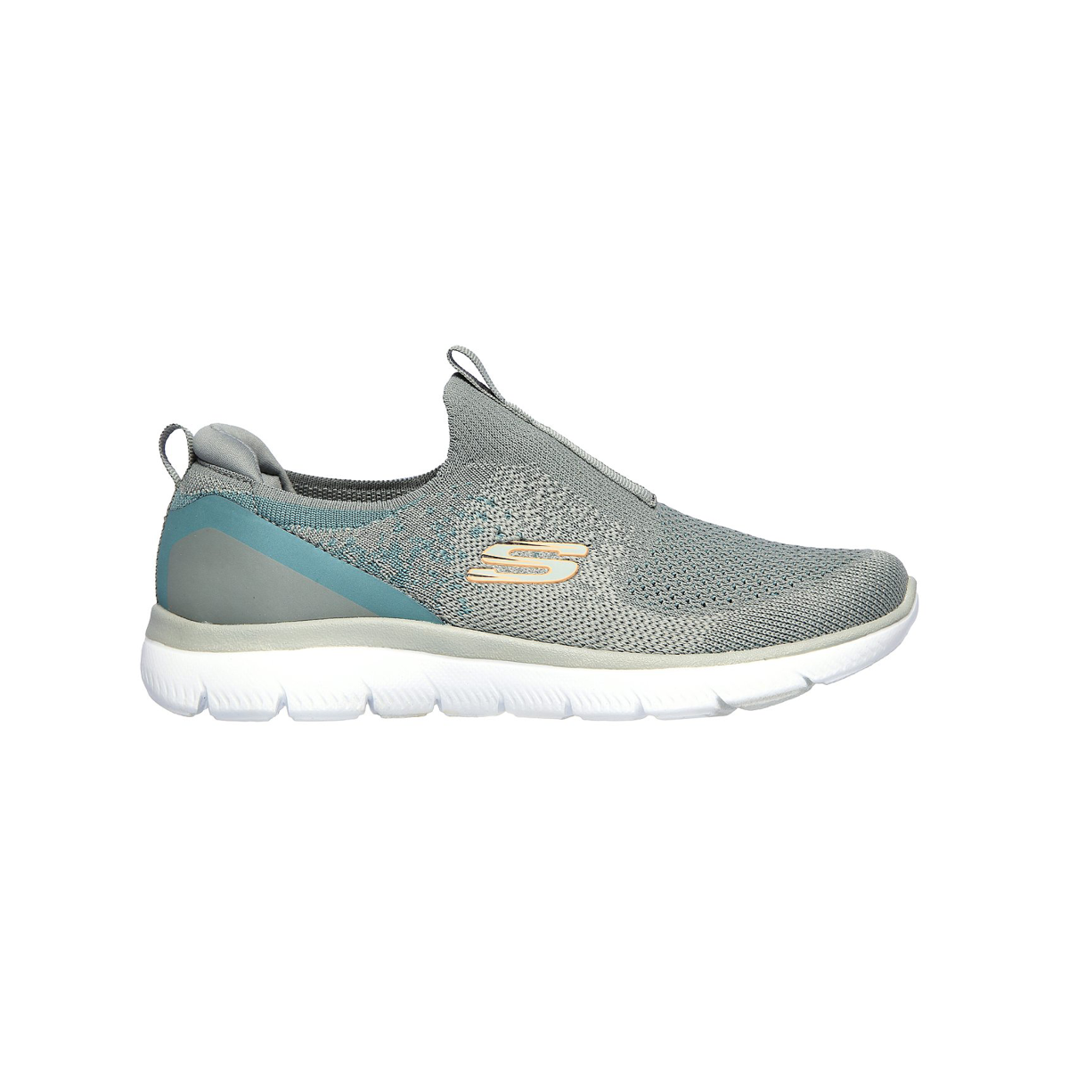Skechers Summits Daily Flourish Shoes For Women, Grey & Light Green