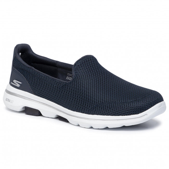 Skechers Go Walk 5 Shoes For Women, Navy & White