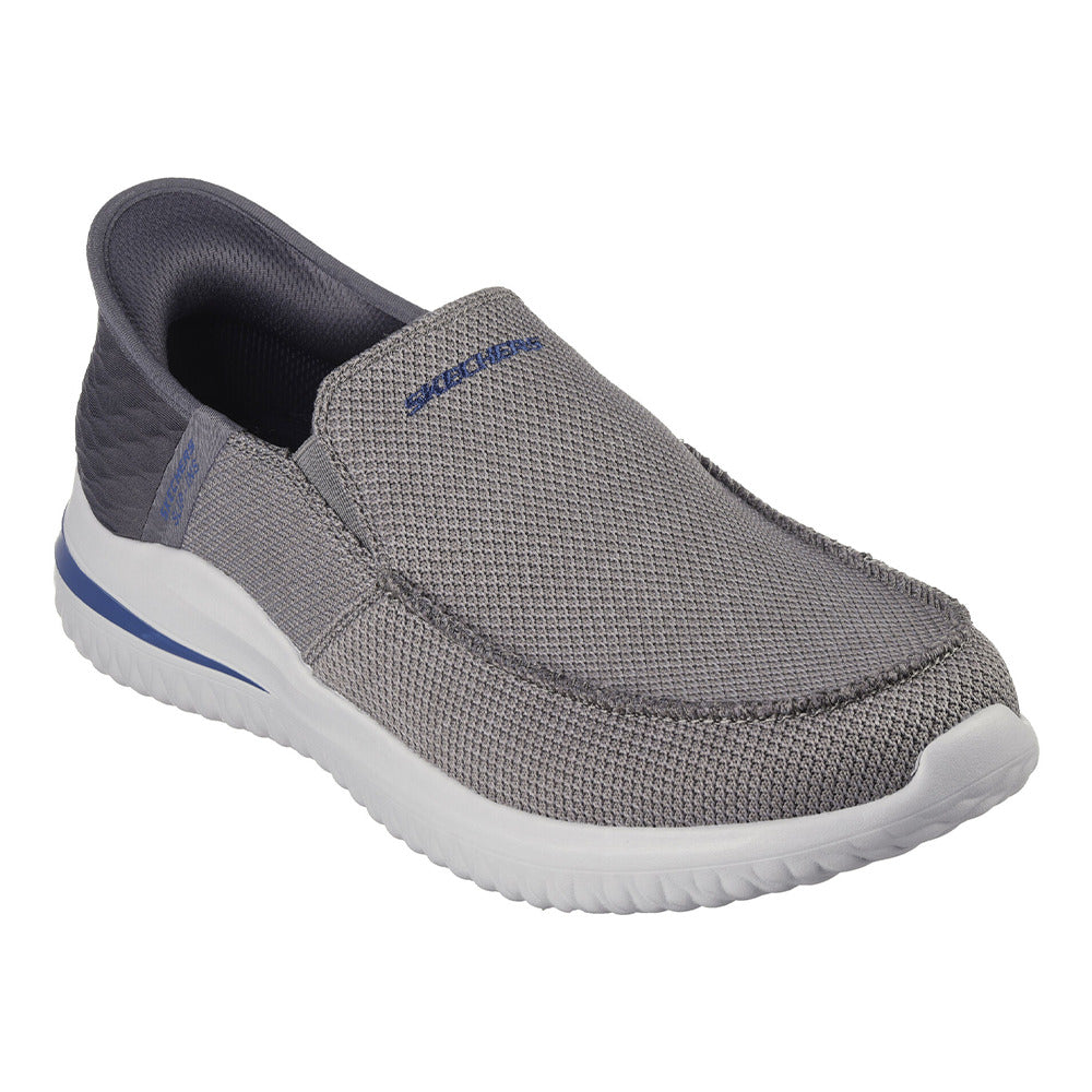حذاء Skechers Slip-Ins Delson 3.0 Cabrino Lifestyle للرجال، رمادي