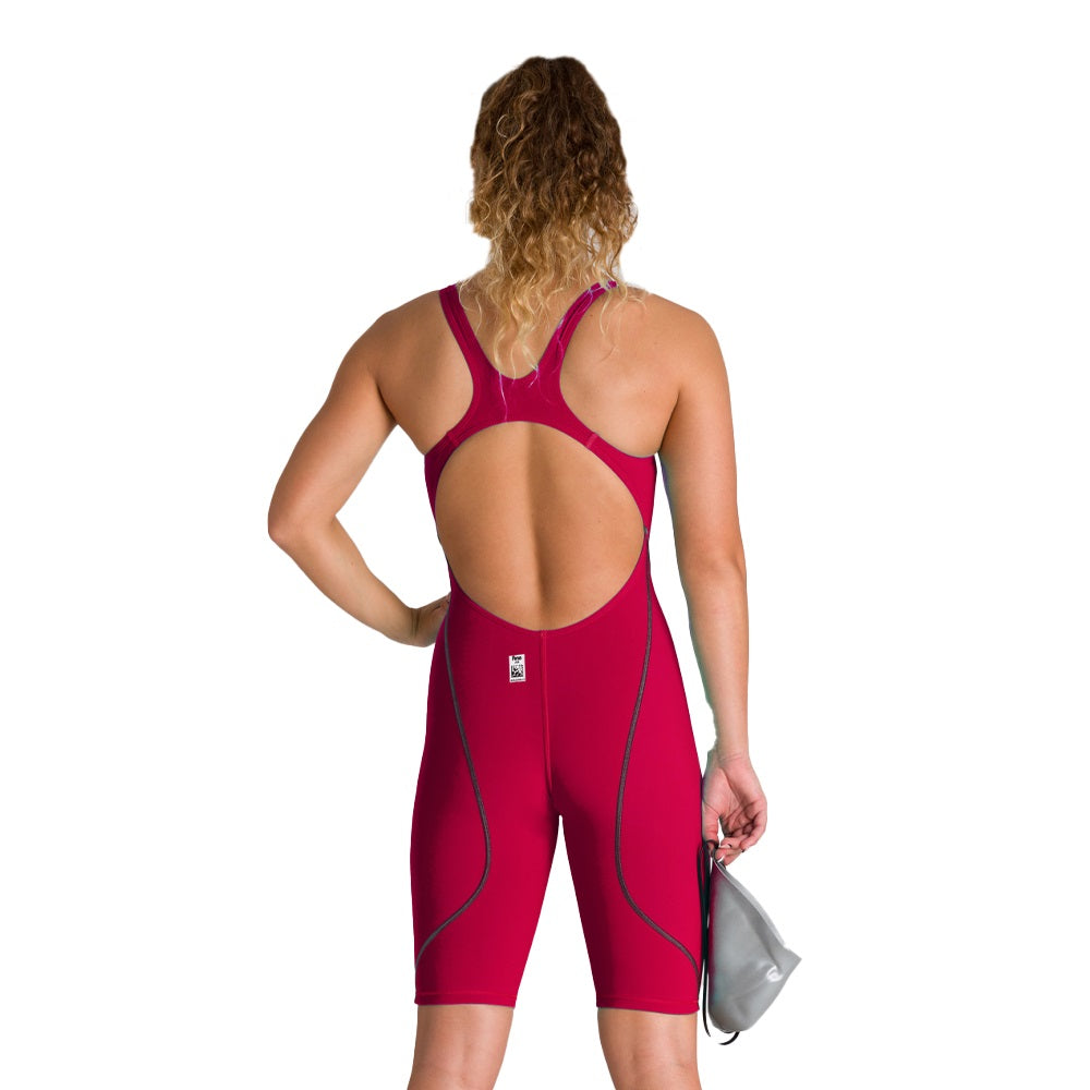 Arena Powerskin Carbon Air 2 Open Back Swimsuit For Women, Dark Red