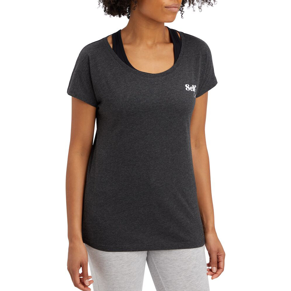 Energetics Cully Lifestyle T-Shirt For Women, Dark Grey