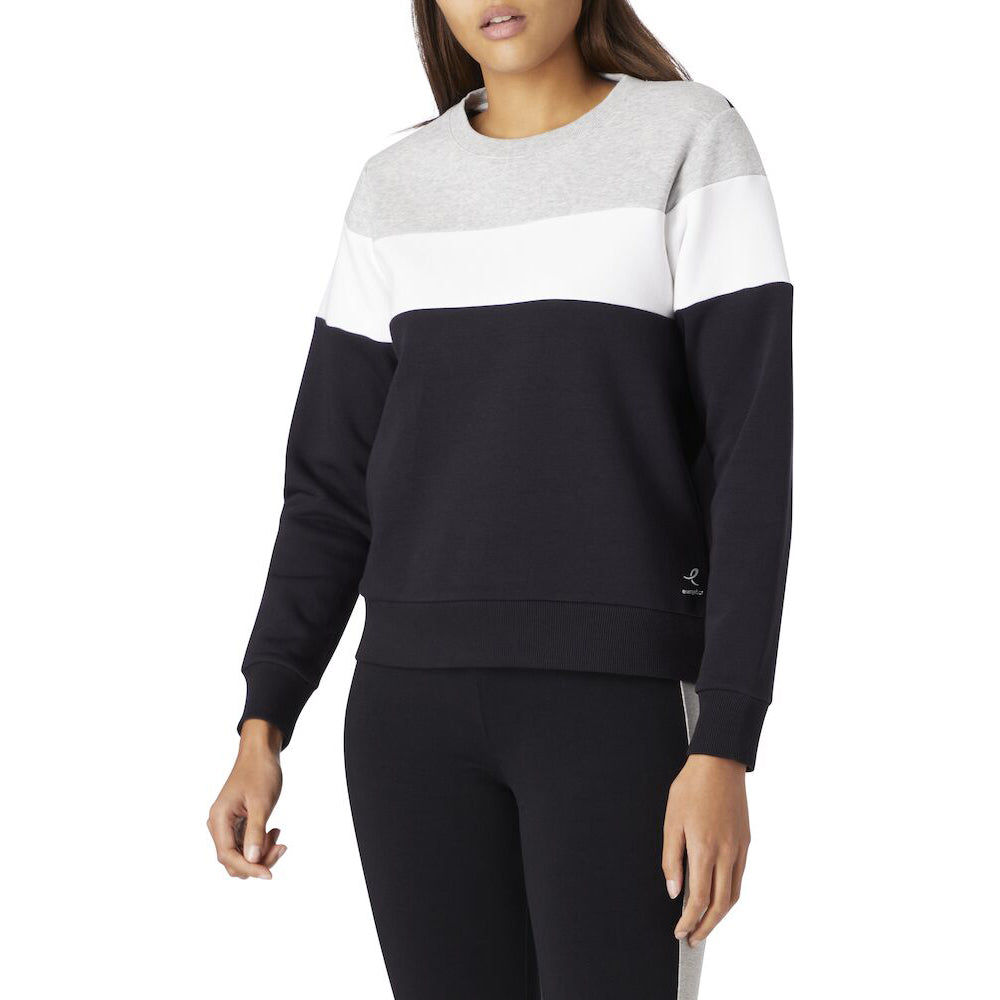 Energetics Sweatshirt with Long Sleeves For Women, Black, Grey & White