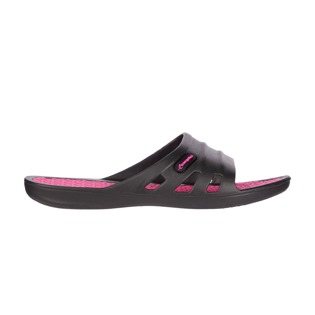 Energetics Slide Shui Flip-Flops For Women, Black & Pink