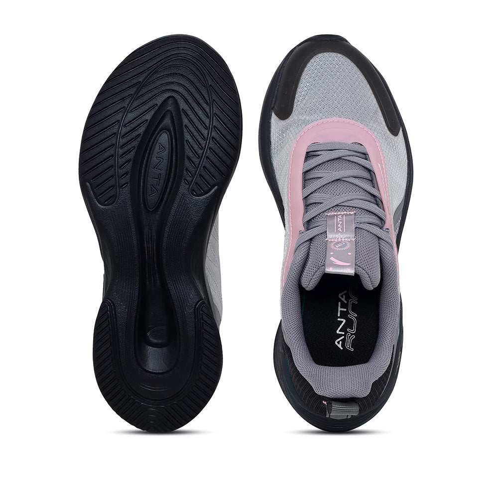 Anta Running Shoes For Women, Grey & Black