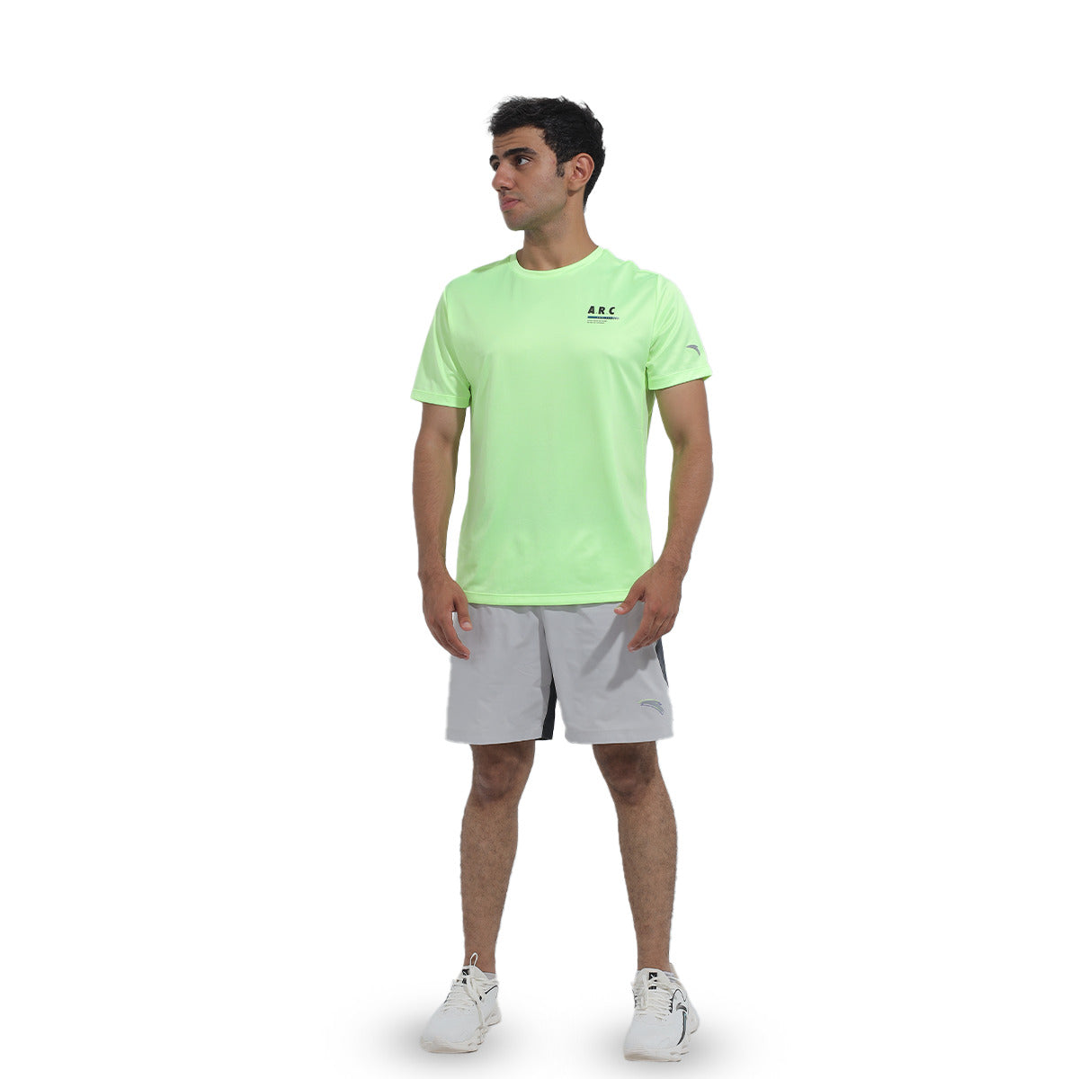 Anta Running Short For Men, Grey & Green