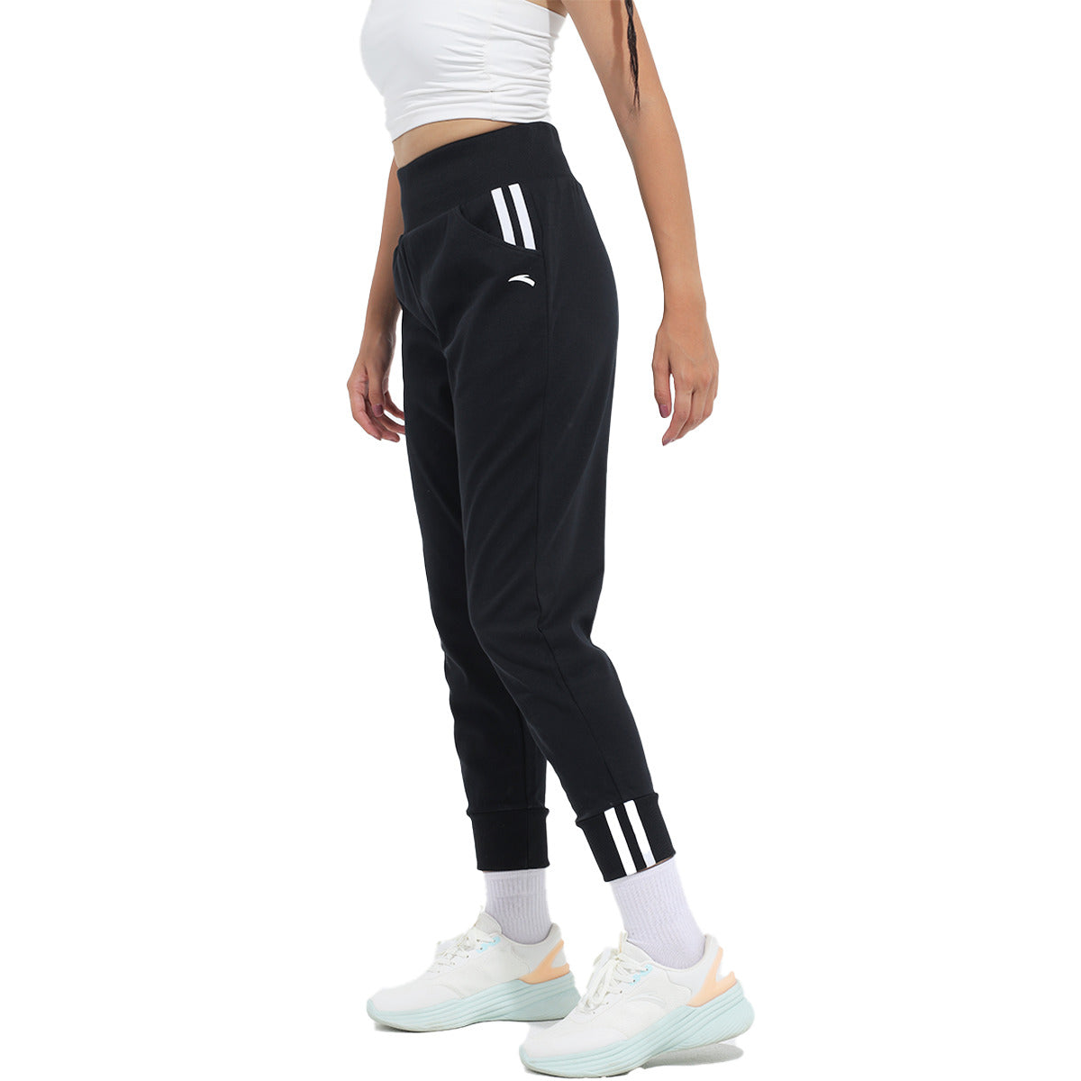 Anta Knit Track Casual Sweatpants For Women, Black