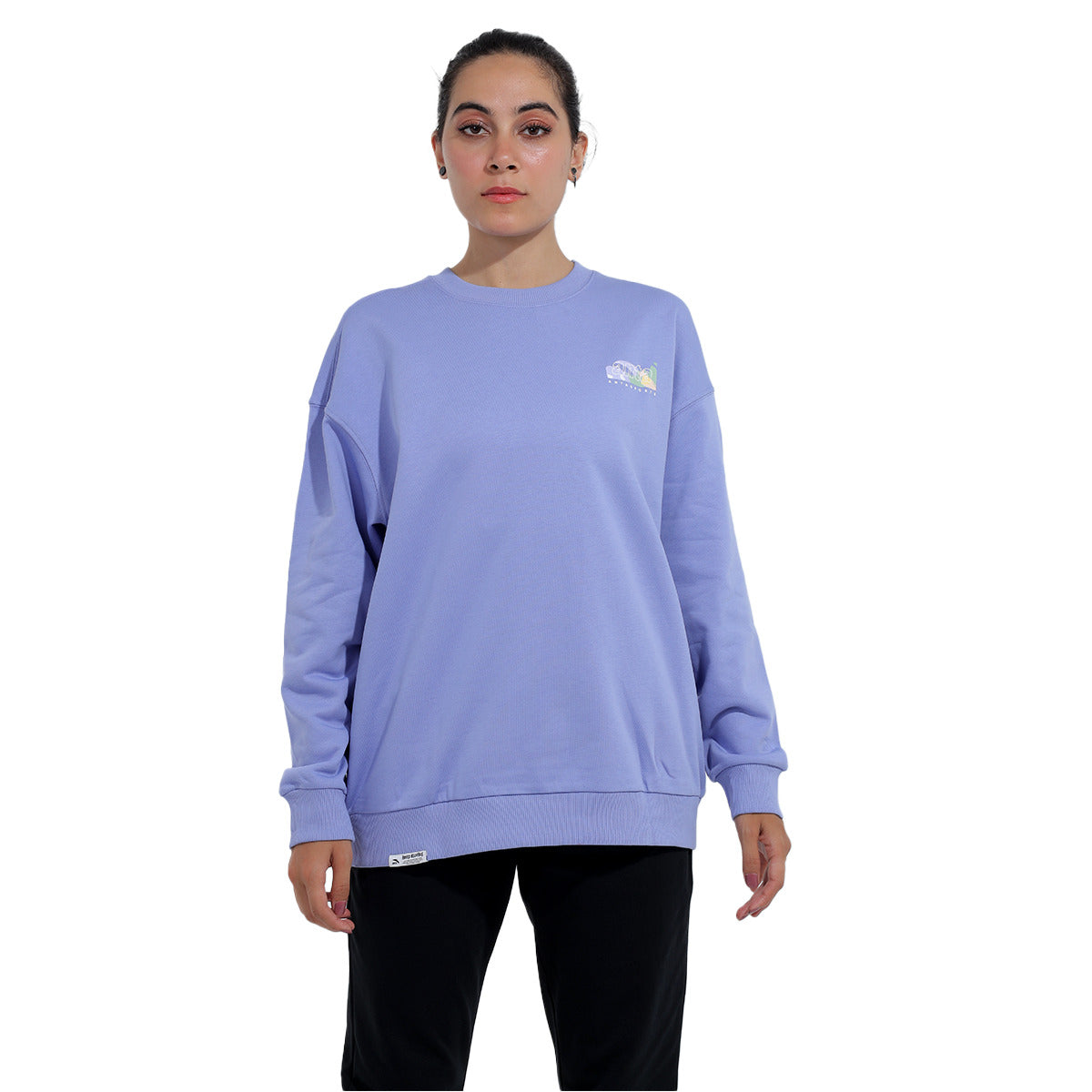 Anta Sweatshirt with Long Sleeves For Women, Blue