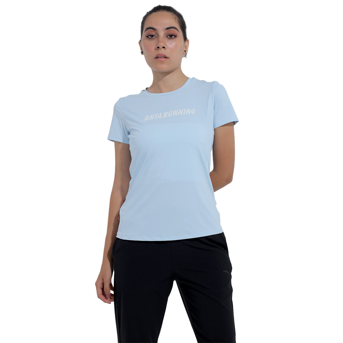 Anta Sports T-Shirt For Women, Sky Blue