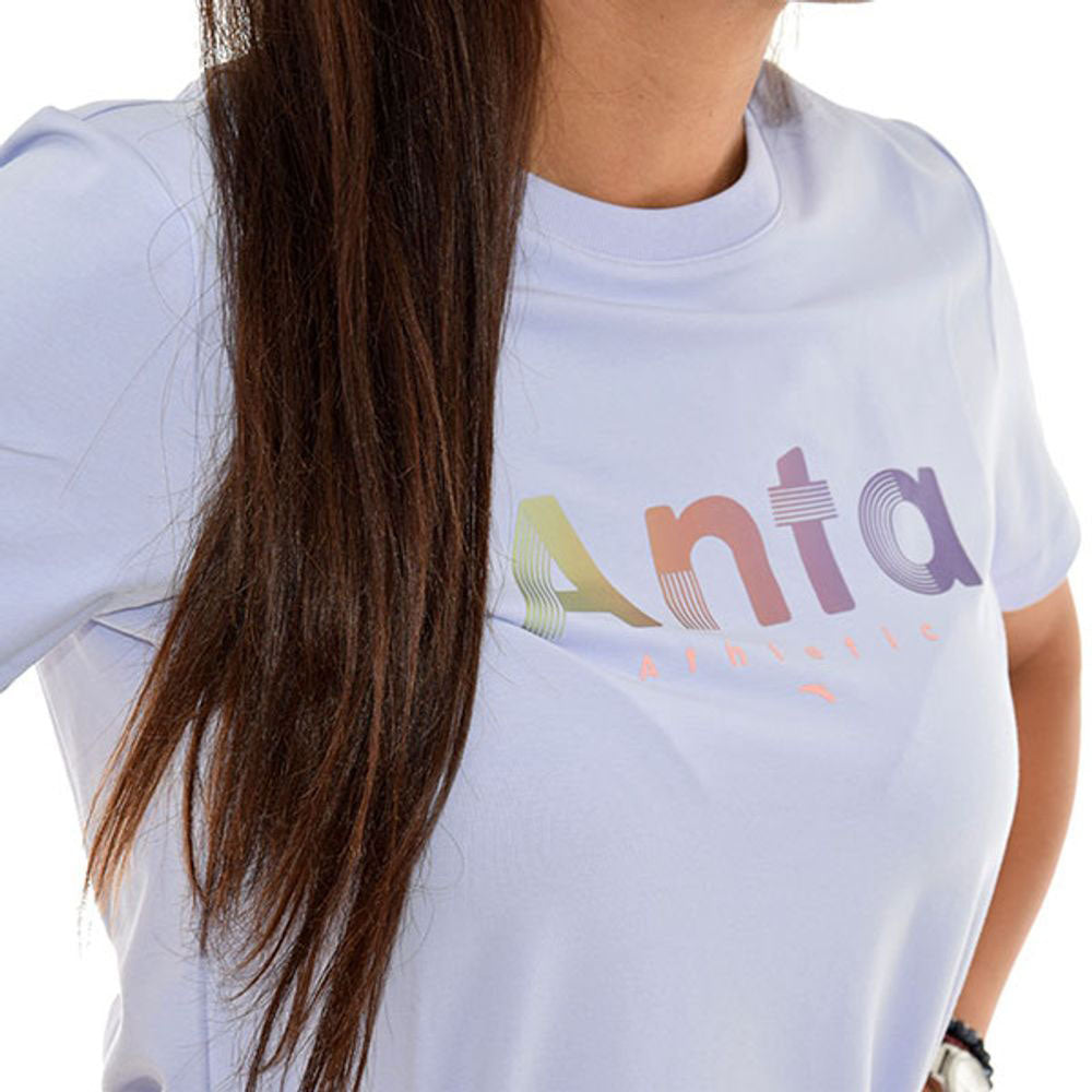 Anta Ss Tee Cross Training T-Shirt For Women, Purple