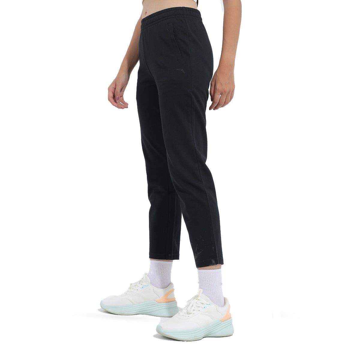 Anta Knit Ankle Casual Pants For Women, Black
