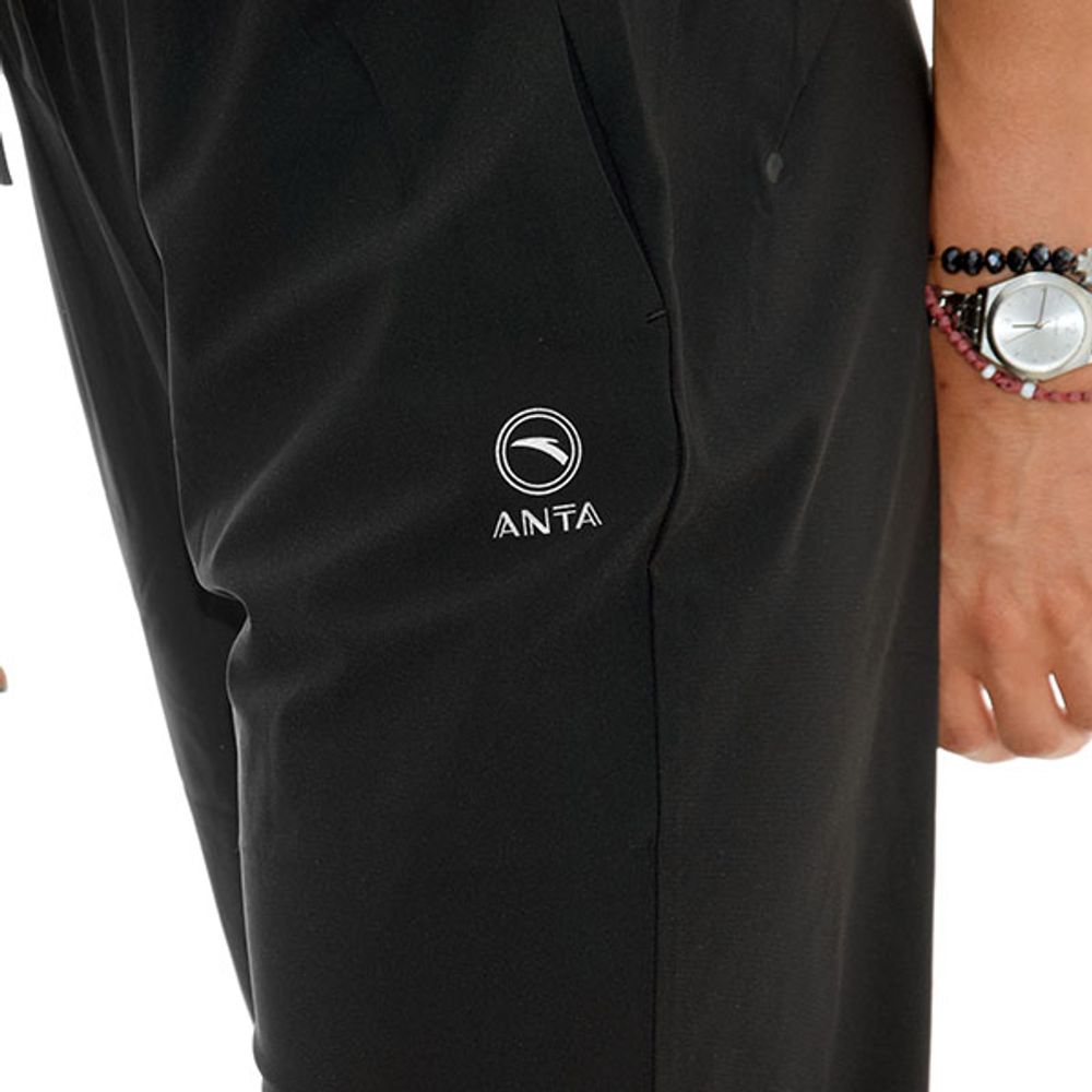 Anta Knit Ankle Pants For Women, Black