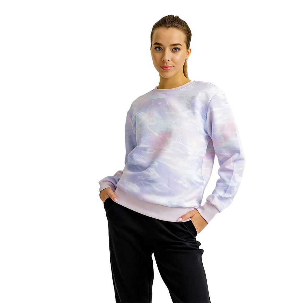 Anta Cloud & Sky Galaxy Sweatshirt with Long Sleeves For Women, Purple & Blue
