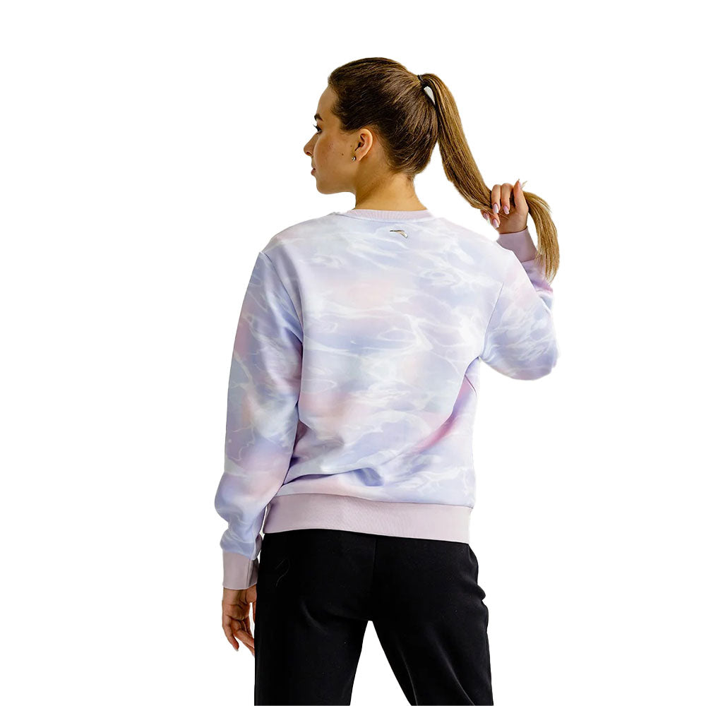 Anta Cloud & Sky Galaxy Sweatshirt with Long Sleeves For Women, Purple & Blue